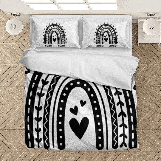 Rainbow Heart Design Bedding Sets