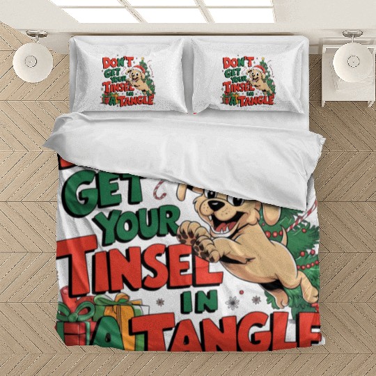 Puppy Tinsel in a Tangle Bedding Sets