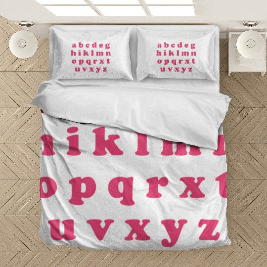 Alphabet Valentine Sublimation Bedding Sets