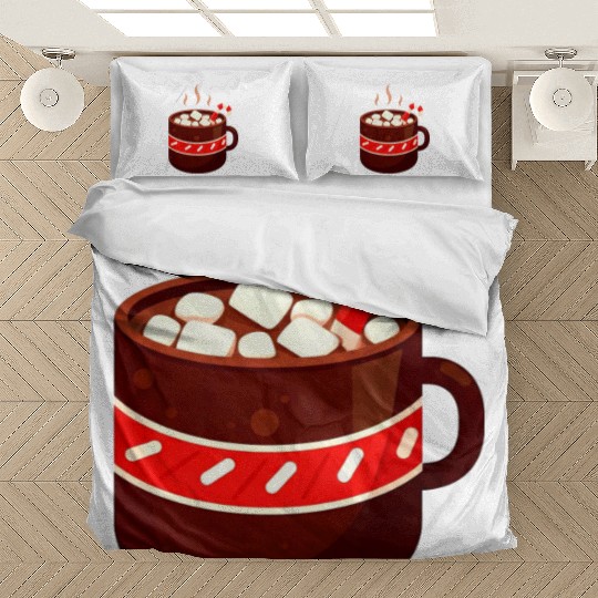 Cozy Hot Chocolate Mug Design Bedding Sets