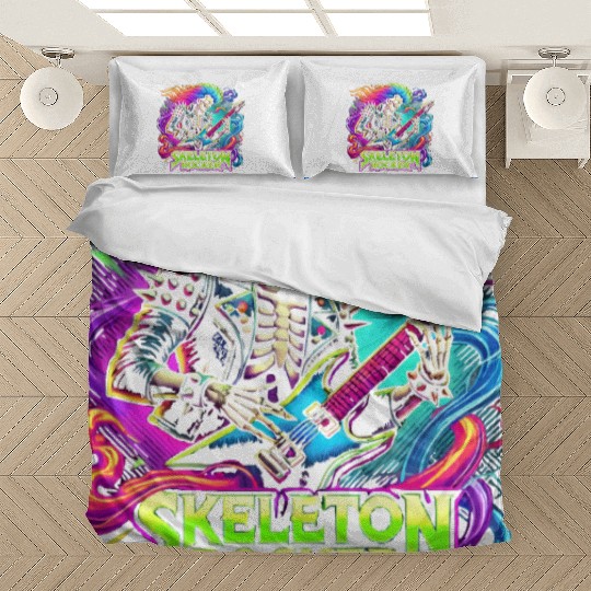 Skeleton Guitar Player Bones Guitarist Musician Bedding Sets