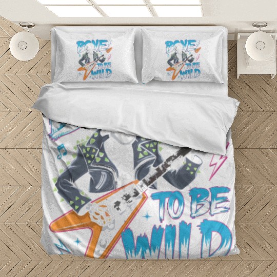 Skeleton Guitar Player Bones Guitarist Musician Bedding Sets