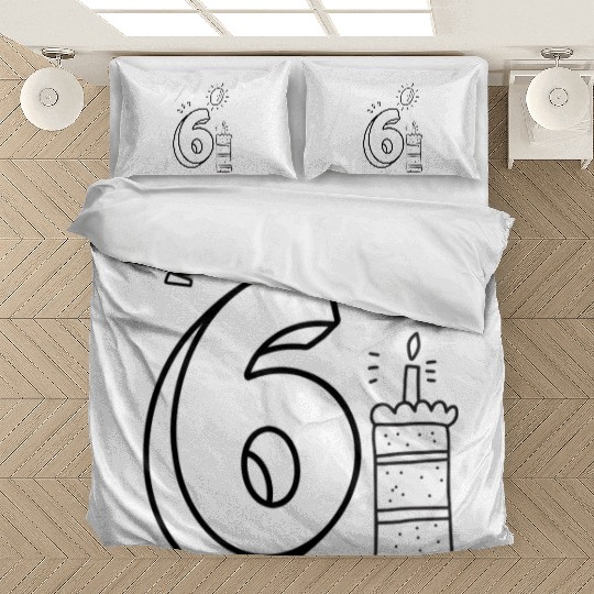 Coloring Bedding Sets: Number 6 – Fun Birthday Keepsake