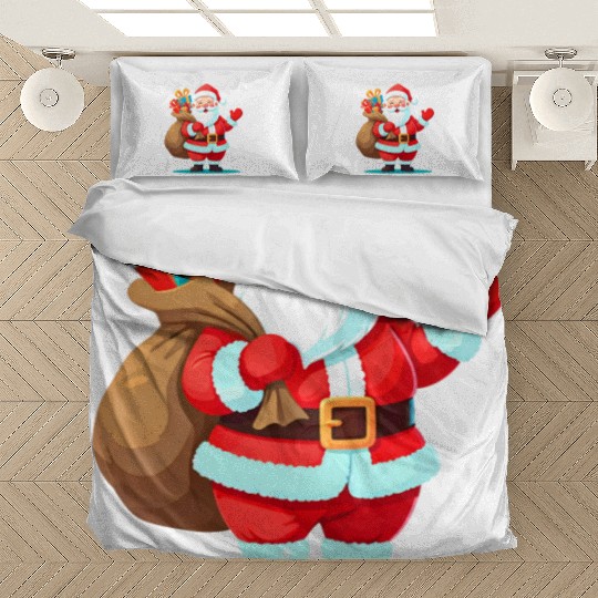 Joyful Santa with Gift Sack Design Bedding Sets