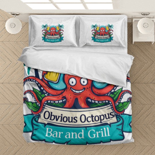 Obvious Octopus Bar and Grill Bedding Sets