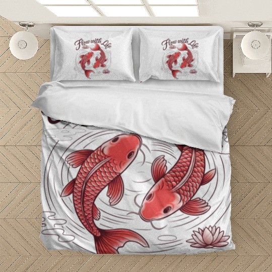 Koi Fish Flow With Life Bedding Sets