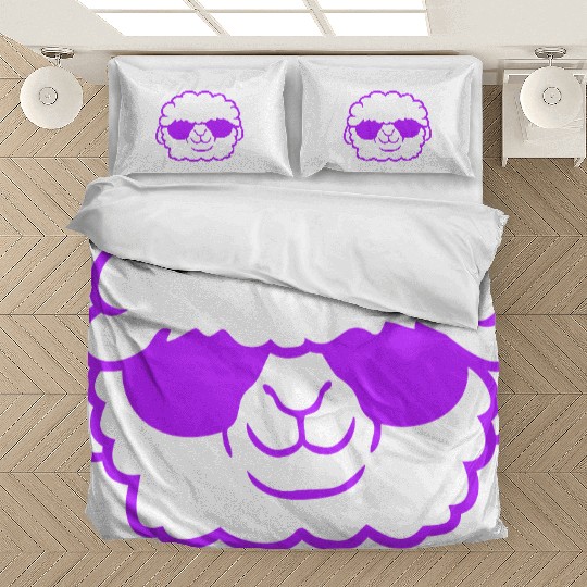Sheep Sunglasses Cool Party Lamb Cute Head Face Bedding Sets