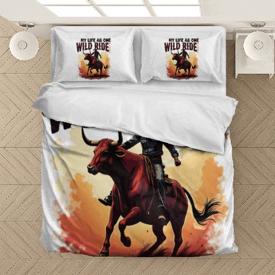 Quote rodeo cowboy - Great gift idea funny design Bedding Sets