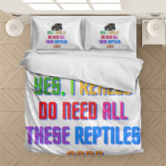 Quirky Car and Reptile Enthusiast Humor Bedding Sets