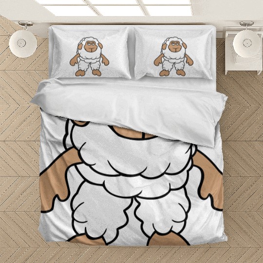 Sheep Standing Cool Bored Tired Cartoon Comic Cute Bedding Sets