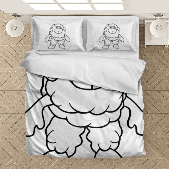 Sheep Standing Cool Bored Tired Cartoon Comic Cute Bedding Sets