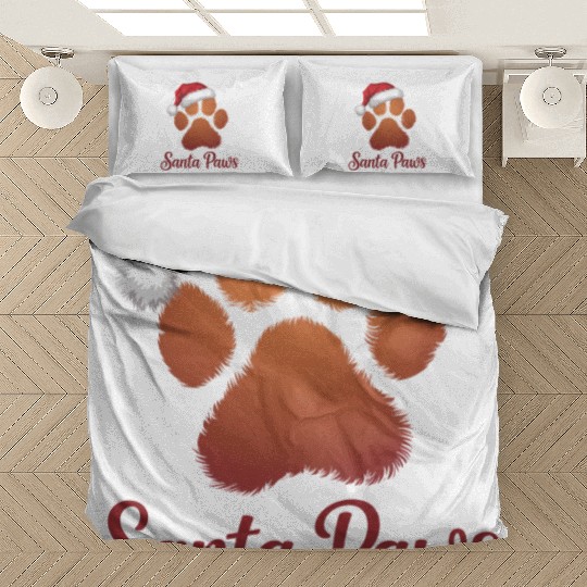 Santa Paws Christmas Bedding Sets, Cute Pet Lovers Holid
