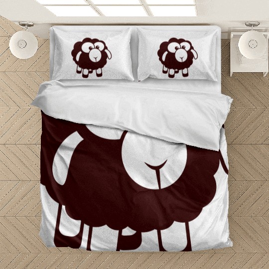 Black Sheep Small Cute Cute Lamb Cool Comic Sweet Bedding Sets