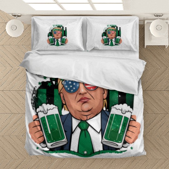 Make St Patrick's Day Great Again Irish Trump Bedding Sets