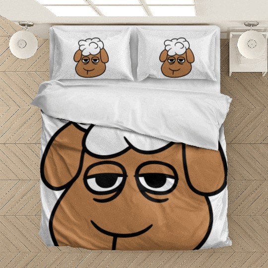Sheep Tired Bored Empty Look Head Face Unhappy Sad Bedding Sets