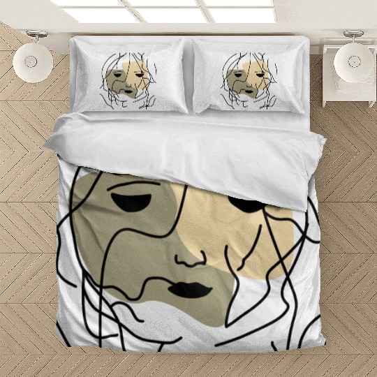 Minimalist Lonely Muted Face Bedding Sets