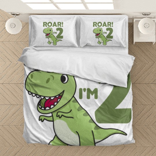 Children 2. Birthday T-Rex 2 Years Old Dino Bedding Sets