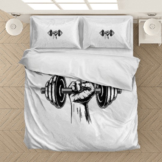Disciple in training dumbbell Christian Bedding Sets