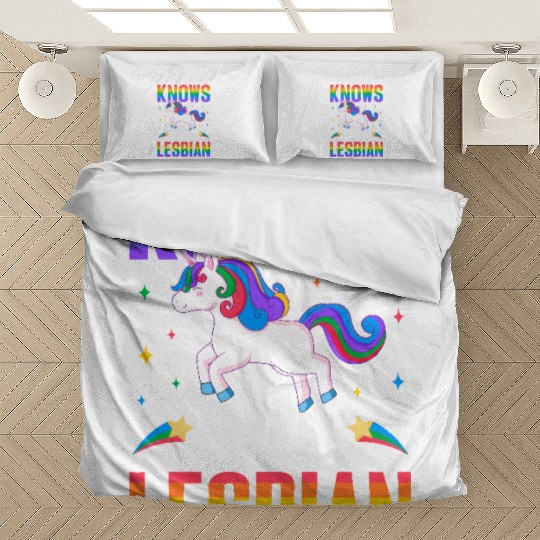 Nobody Knows I'm A Lesbian Pride LGBTQ Rainbow Bedding Sets