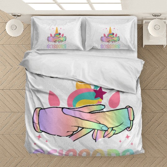 Funny Lesbian Pride LGBTQ Rock Paper Scissors Bedding Sets