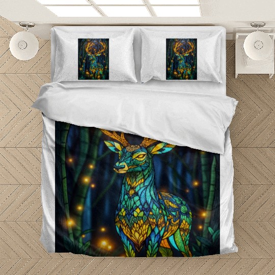Luminous Deer in Twilight Grove Bedding Sets