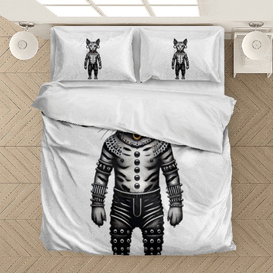 Warrior Cat with Piercings and Spacers Bedding Sets