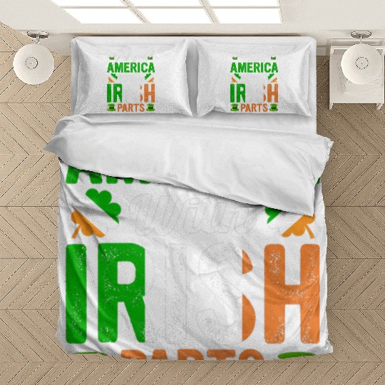 Made in America with Irish Parts St. Patrick's day Bedding Sets