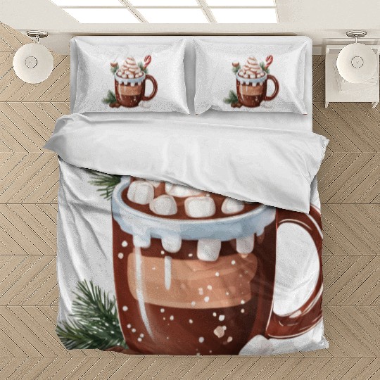 Festive Hot Chocolate with Marshmallows Bedding Sets