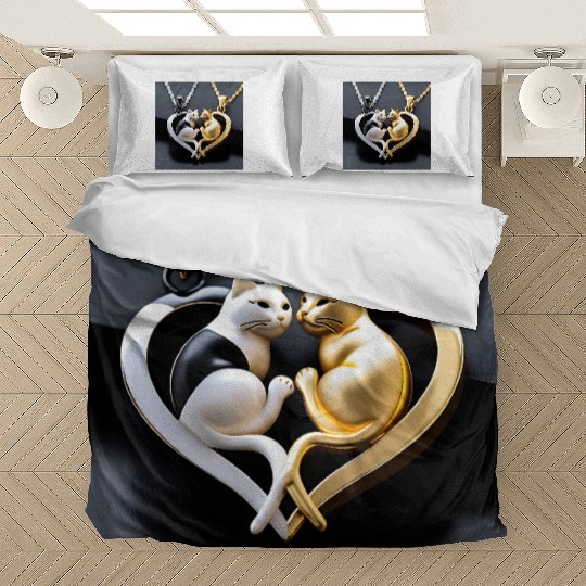 Pendentif chat en argent Chat Bedding Sets