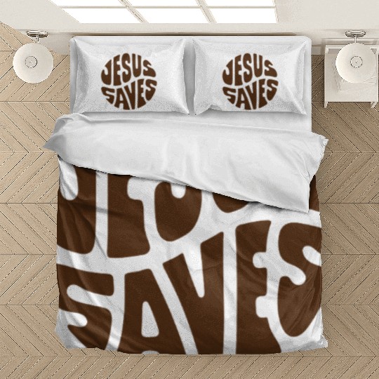 Jesus Saves Text Bedding Sets