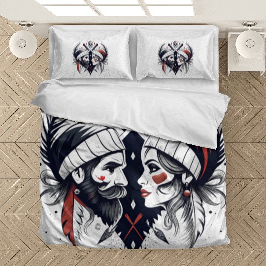 Pirate Love: Romantic Skull & Crossbones Bedding Sets
