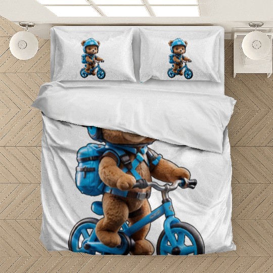 Cycling bear Bedding Sets