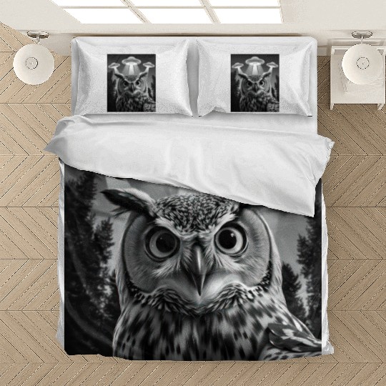 UFO Funny Owl Bedding Sets