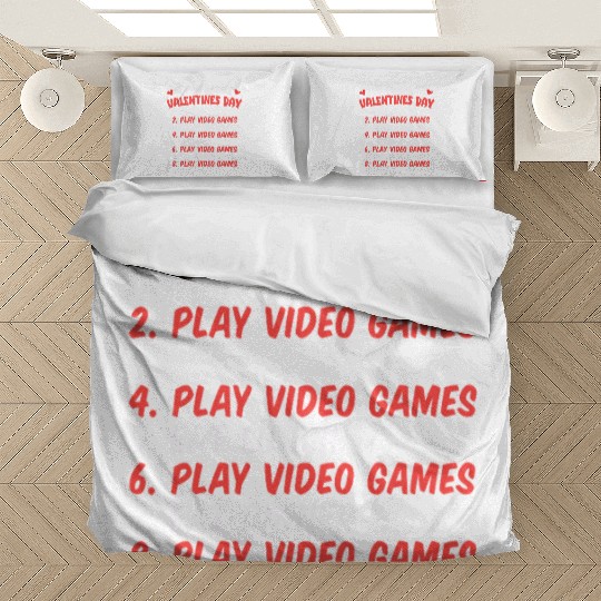 Perfect Valentines Day Play Video Games Funny Game Bedding Sets