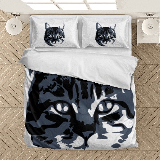 Cat Lover Realistic Pet Face Cute Cool Kitten Head Bedding Sets