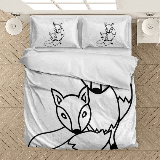 2 Foxes Friends Red Fox Two Wild Animals Team Crew Bedding Sets