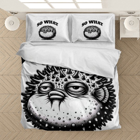 Grumpy Pufferfish – Unique Attitude Bedding Sets
