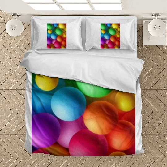 Vibrant Multi Colored Spheres Bedding Sets