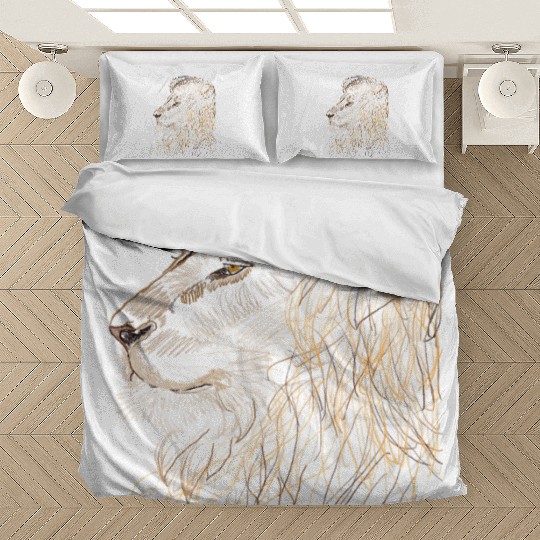 "Golden Lion" Jamie's Hand-Drawn Cat Collection Bedding Sets