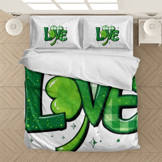 St. Patrick's Day Clover Love Charm Bedding Sets