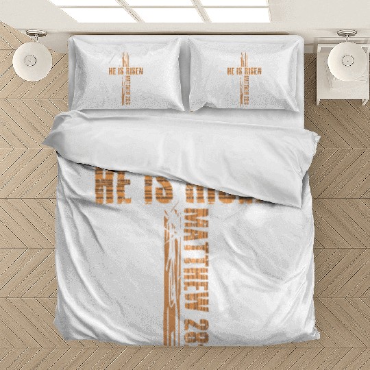 Jesus Cross He Is Risen Happy Easter Bedding Sets