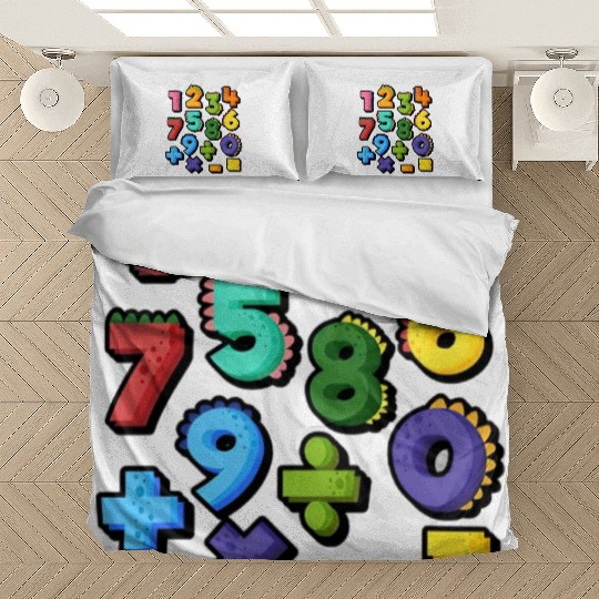 Funny Numbers Day Maths Back To School Teacher Kid Bedding Sets