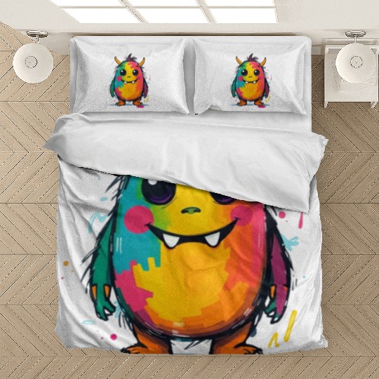 Colorful Monster Art - Cute & Playful Character Bedding Sets
