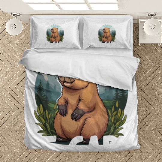 Don’t Worry Be Capy Funny Capybara Lover Bedding Sets