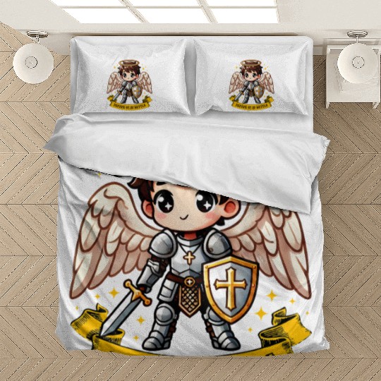 Saint Michael the Archangel Catholic Pray for kids Bedding Sets