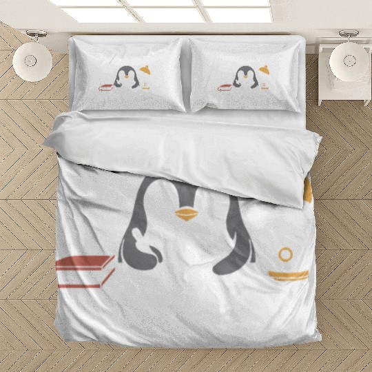 Writer Author Penguin Scribbling at Desk Bedding Sets