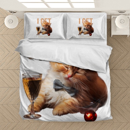 I Get Eepy Drunk! Funny Cat Bedding Sets