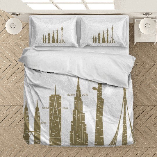 Tallest Skyscrapers Cloud Towers Mega Buildings Bedding Sets
