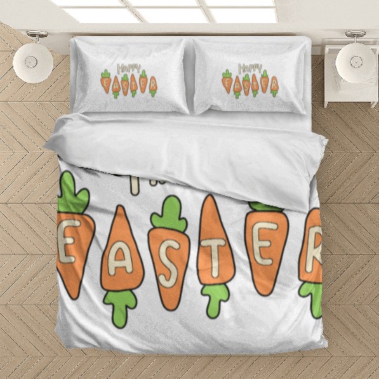 Happy Easter Cute Carrot Bedding Sets