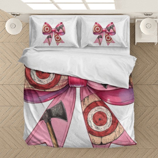 Coquette Bow Axe Throwing Axe Thrower Mothers Day Bedding Sets
